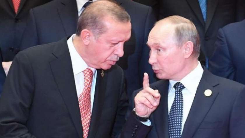 الرئيس الروسي فلاديمير بوتين مع نظيره التركي أردوغان