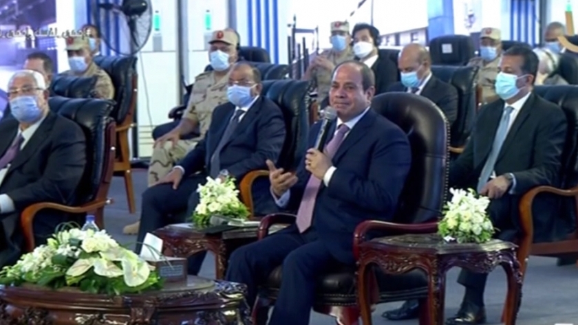 الرئيس عبدالفتاح السيسي خلال حديثه صباح اليوم أثناء افتتاحه عددًا من المشروعات القومية