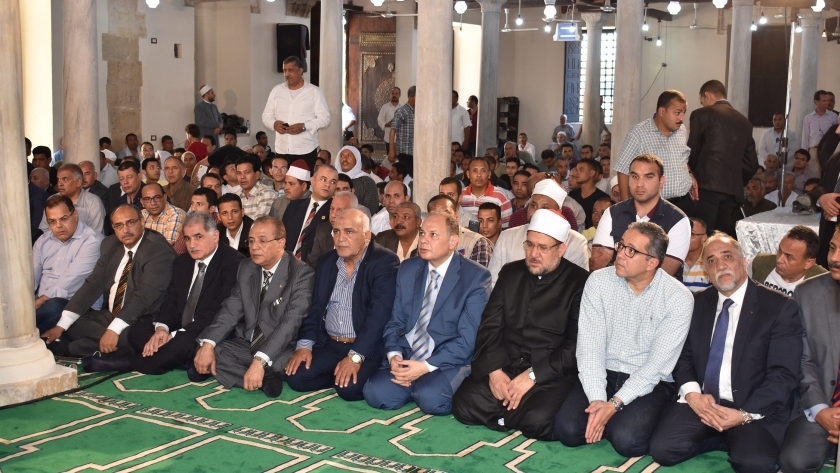 وزيرا الأوقاف والآثار ومحافظ الفيوم يفتتحون مسجد قايتباي الأثري