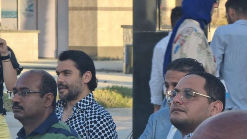 أحمد حسن ومحمد فضل في مؤتمر مهرجان العلمين الجديدة