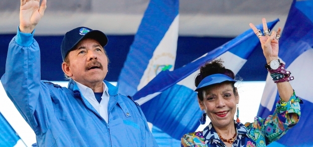 رئيس نيكاراجوا دانييل أورتيجا وزوجته روزاريو موريو-صورة أرشيفية