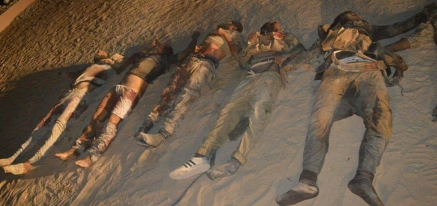 جثث العناصر الإرهابية التى تمت تصفيتها فى سيناء
