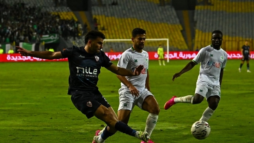 صورة من مباراة الزمالك والمصري