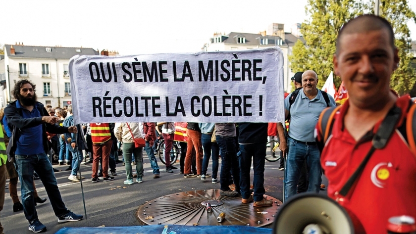 احتجاجات في فرنسا بسبب أزمة الطاقة قبل أيام