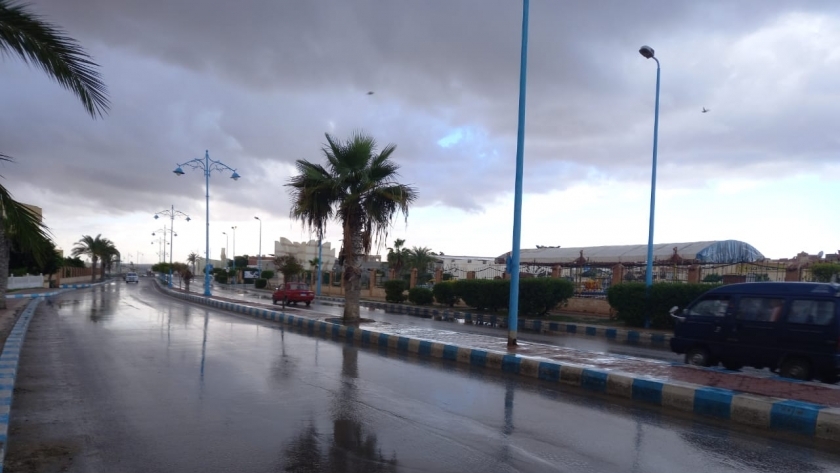 أمطار في مدينة مرسى مطروح