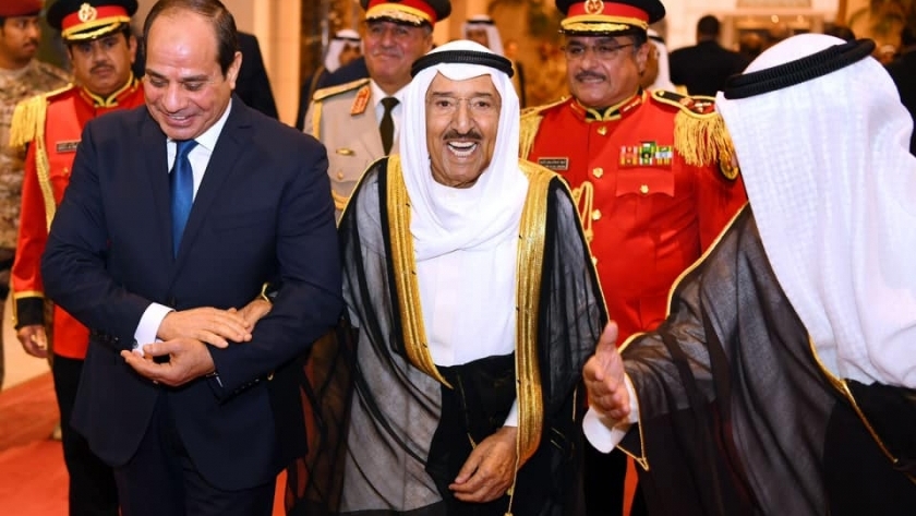 استقبال الرئيس السيسي بالكويت
