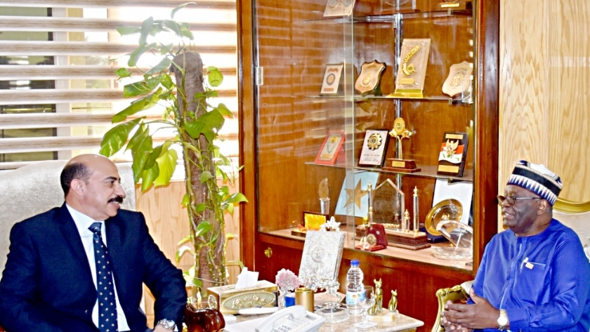 محافظ أسوان يستقبل إبراهيم جمباري وزير خارجية نيجيريا الأسبق