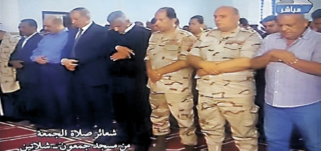 التليفزيون المصرى خلال نقل شعائر صلاة الجمعة من «شلاتين»