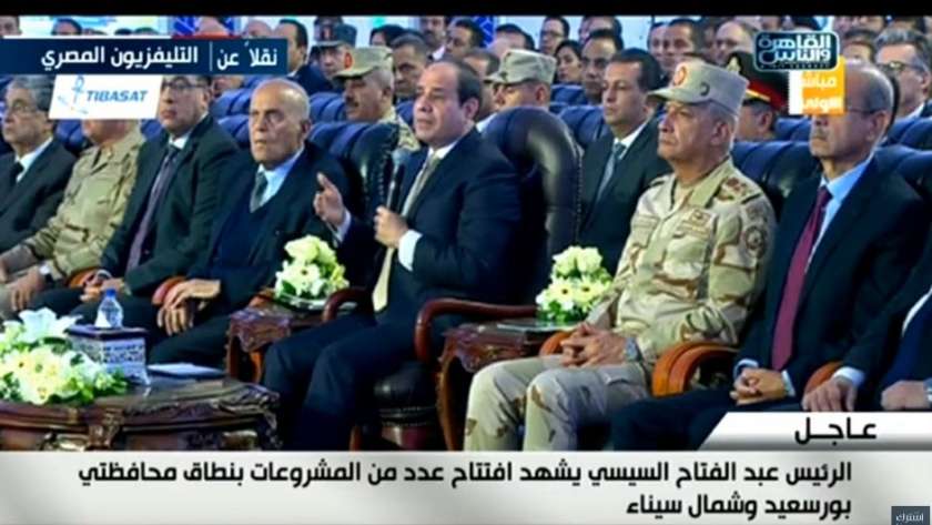 الرئيس السيسي يشهد افتتاح أنفاق بورسعيد