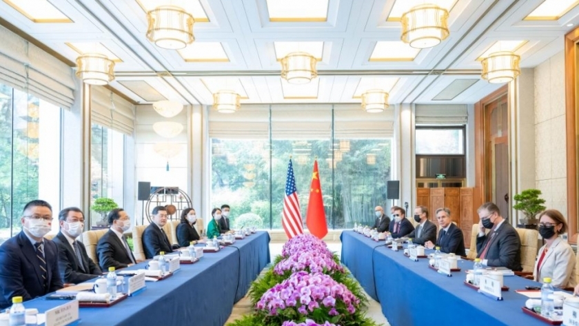مباحثات وزيري الخارجية الأمريكي والصيني في بكين