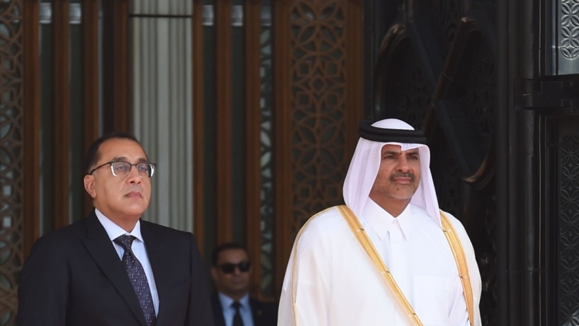 أمير قطر ورئيس الوزراء المصري