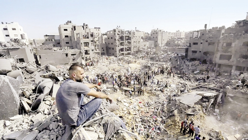 آثار الدمار فى غزة نتيجة القصف الإسرائيلى للقطاع