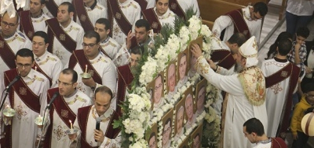 كنيسة مارجرجس بطنطا تحيى الذكرى الأولى لشهداء «أحد الشعانين»