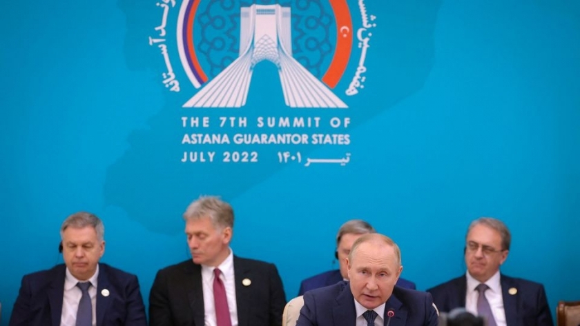 الرئيس الروسي خلال زيارته لطهران