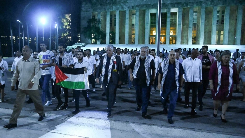 فعاليات في كوبا تضامنا مع الفلسطينيين بحضور الرئيس ميجيل دياز كانيل