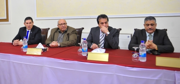 «عبدالغفار» خلال مشاركته فى احتفالية تنصيب رؤساء ونواب الاتحادات الطلابية