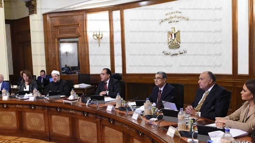 مجلس الوزراء أثناء اجتماعه اليوم برئاسة «مدبولى»