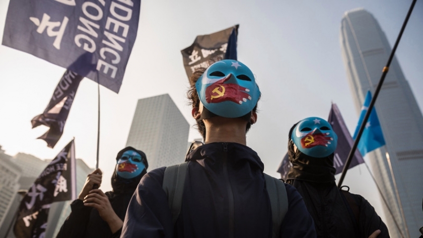 احتجاجات هونج كونج للتضامن مع الإيجور