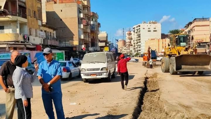 تطوير شارع كسرى ببورسعيد