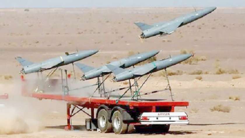 عدد من الصواريخ الإيرانية التى أطلقت على إسرائيل