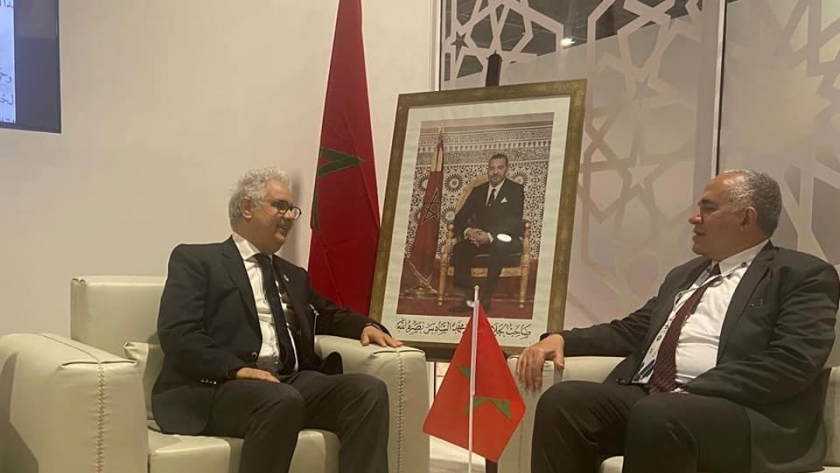 «عبدالعاطى» خلال لقائه وزير المياه المغربى