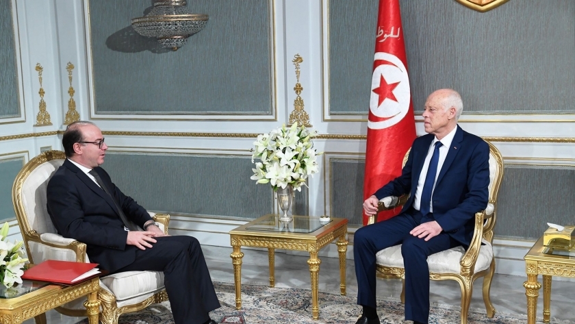 لقاء الرئيس التونسي قيس سعيد مع إلياس الفخفاخ المكلف بتشكيل الحكومة الجديدة