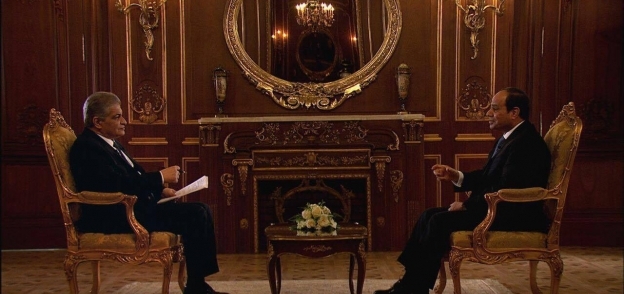 الرئيس عبدالفتاح السيسى خلال حواره التليفزيونى مع الإعلامى أسامة كمال 