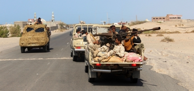 قوات تابعة للجيش اليمنى خلال معارك فى مدينة «خوخة»