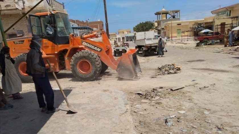 جانب من اعمال حملة النظافة والتاطهير بمدينة الضبعة