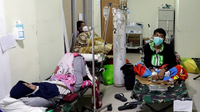 مرضى كورونا في إحدى مستشفيات إندونيسيا