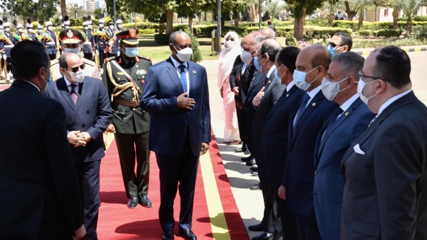 جانب من زيارة الرئيس السيسي إلى السودان
