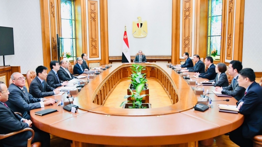 الرئيس عبد الفتاح السيسي خلال الأجتماع