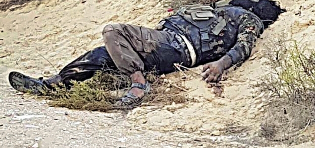 أحد الإرهابيين الذين تم تصفيتهم شمال سيناء