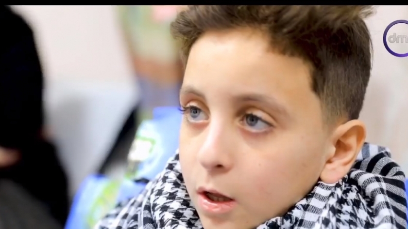 الطفل الفلسطيني المصاب عبد الله كحيل