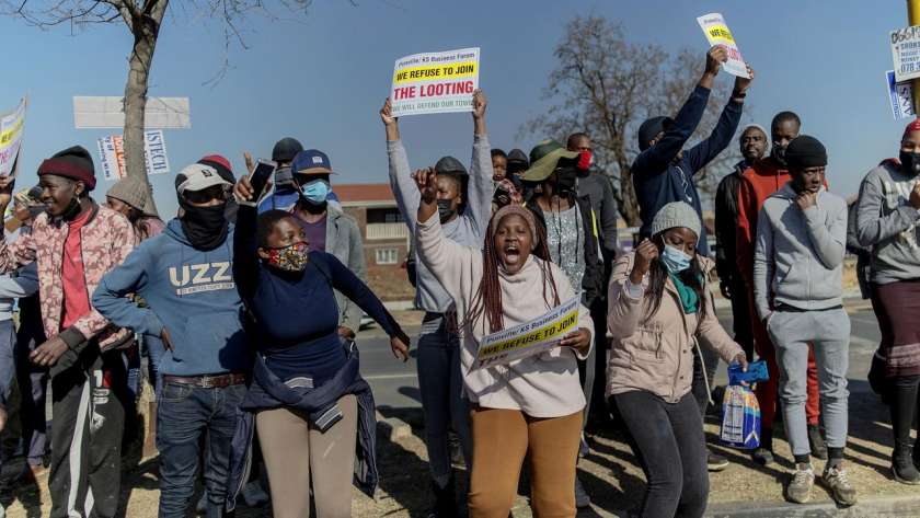 احتجاجات في جنوب إفريقيا