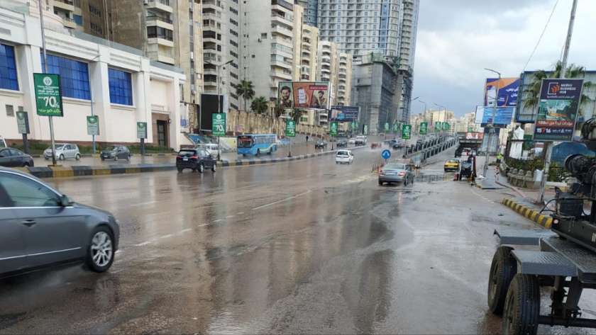 أمطار في الإسكندرية اليوم