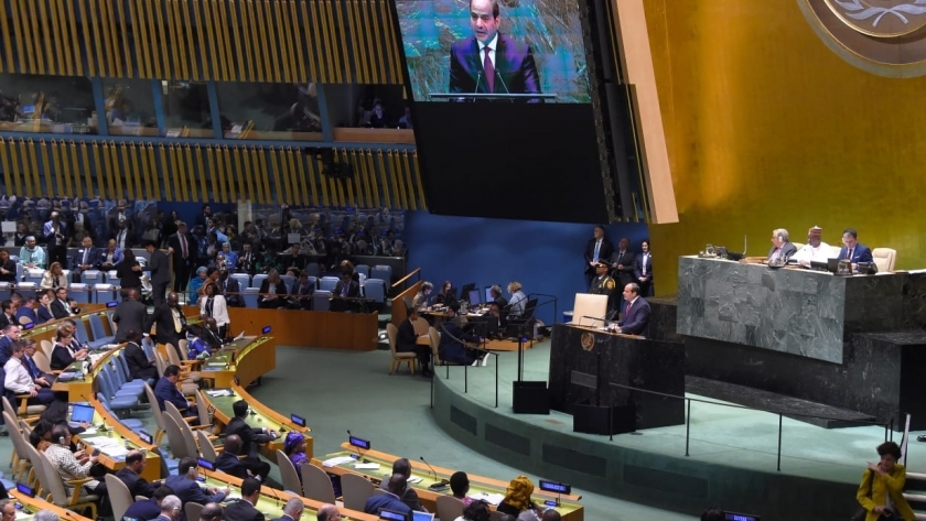 الرئيس السيسي خلال كلمته أمام الجمعية العامة للأمم المتحدة