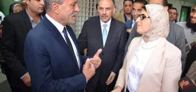 وزيرة الصحة خلال جولتها على مستشفيات بورسعيد والإسماعيلية ودمياط