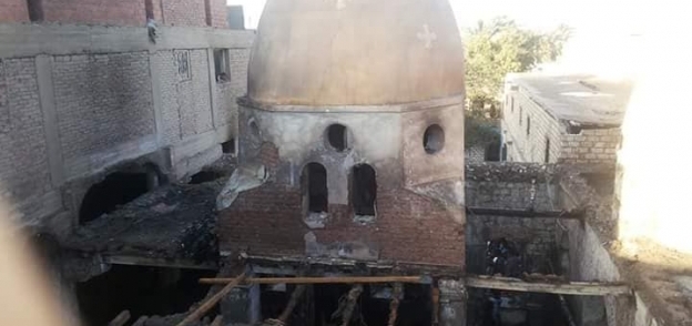 كنيسة الناصرية التي اندلع بها حريق