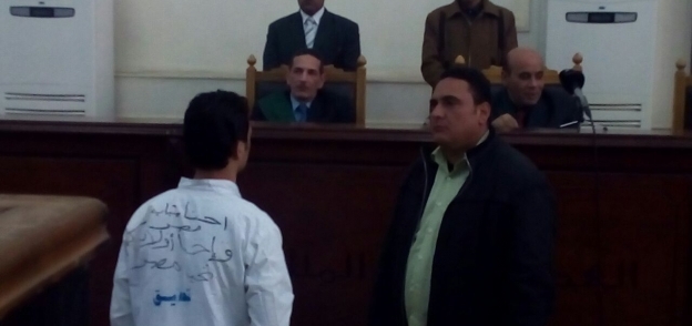 المتهم محمد العدوى أثناء حديثه للمحكمة