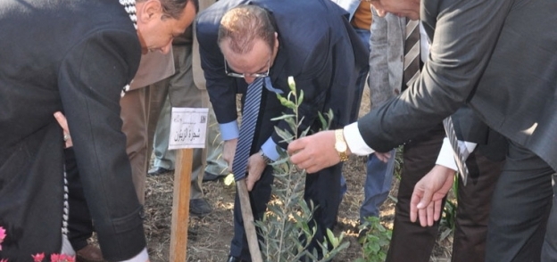 بالصور| محافظ بني سويف يشارك في زراعة 2500 شجرة بمدارس "بهبشين"