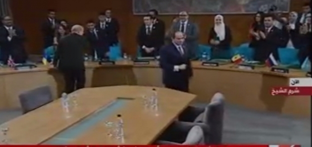الرئيس عبدالفتاح السيسي خلال الجلسة الختامية لنموذج محاكاة مجلس الأمن للأمم المتحدة