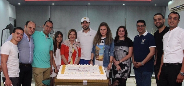 أحمد عز ونيكول سابا في إحتفالية المسلسل الإذاعي "تورا بورا"