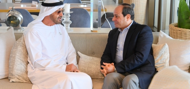 الرئيس عبدالفتاح السيسي في لقاء سابق مع الشيخ محمد بن زايد