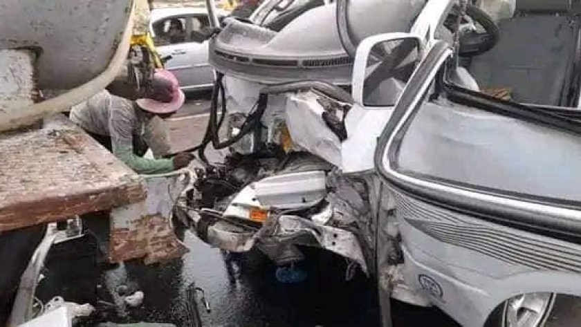 حادث تصادم سيارتين