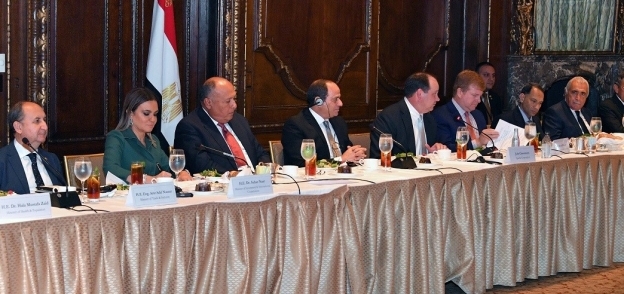 الرئيس السيسي يجتمع مع عدد من رؤساء وقيادات كبرى الشركات الأمريكية