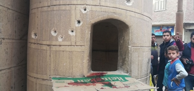 اثار اطلاق الرصاص على الخدمة الأمنية بكنيسة حلوان