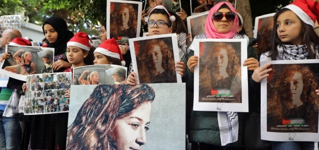 مظاهرة احتجاجية فى لبنان على تجديد حبس عهد التميمى «أ.ف.ب»