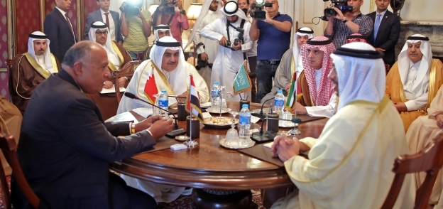 وززراء خارجية دول الرباعي العربي في اجتماع سابق