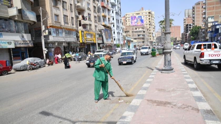 تنظيف وتجميل الشوارع في السنبلاوين بالدقهلية